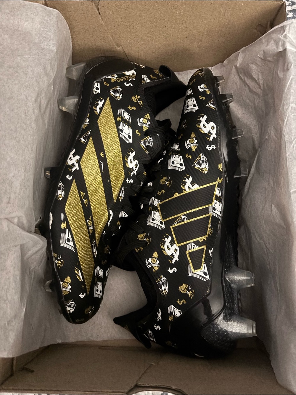 adidas Black and Gold Athletic Cleats